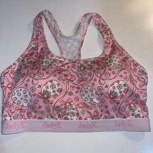 JadyK light pink Floral Sport Bra L /XL
